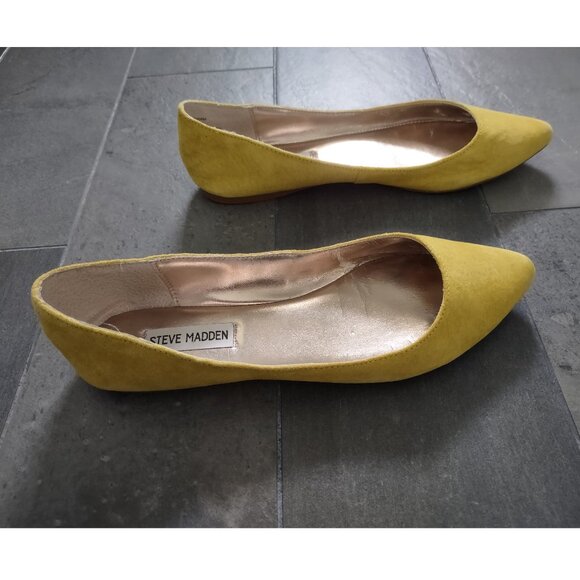 Steve Madden Haanna yellow suede flats - 8 - Picture 3 of 9